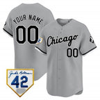Custom Chicago White Sox 2024 Jackie Robinson Patch Vapor Premier Limited Jersey ¨C Gray KLUNKIM