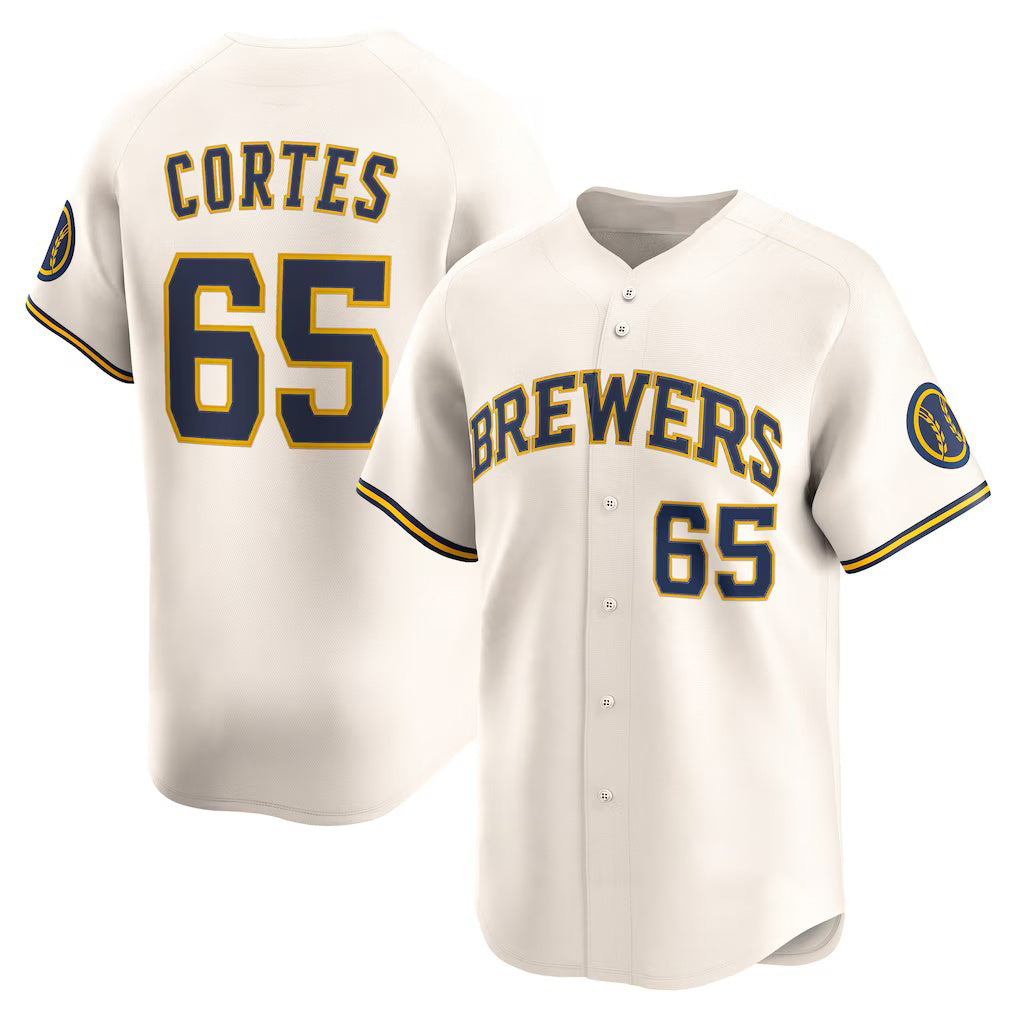 Milwaukee Brewers #65 Nestor Cortes Cream KLUNKIM Home Limited Player Jersey