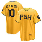 Pittsburgh Pirates #10 Bryan Reynolds Gold KLUNKIM City Connect Replica Player Jersey