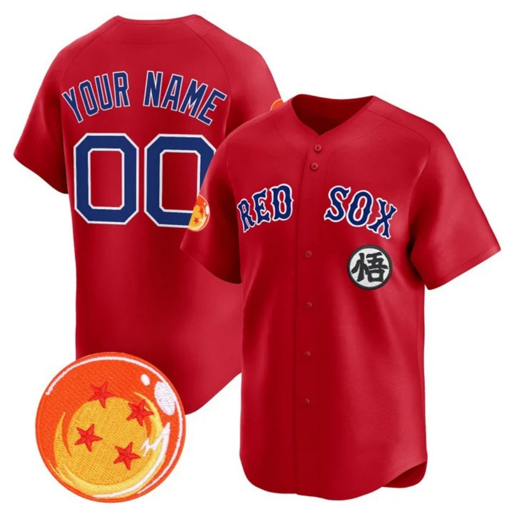 Custom Boston Red Sox x Dragon Ball Red KLUNKIM Vapor Premier Limited Jersey - All Stitched