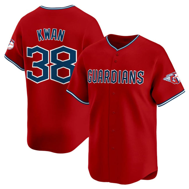 Cleveland Guardians #38 Steven Kwan Red KLUNKIM Alternate Limited Stitched Jersey