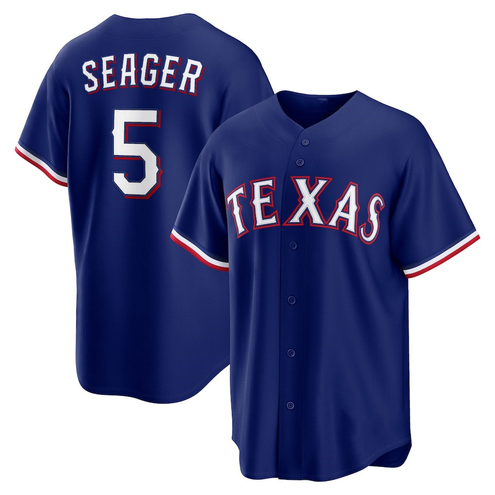 Texas Rangers #5 Corey Seager Royal KLUNKIM Alternate 2 Replica Jersey