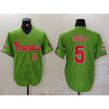 Philadelphia Phillies #5 Bryson Stott Number Green KLUNKIM With Patch Stitched Cool Base Jersey