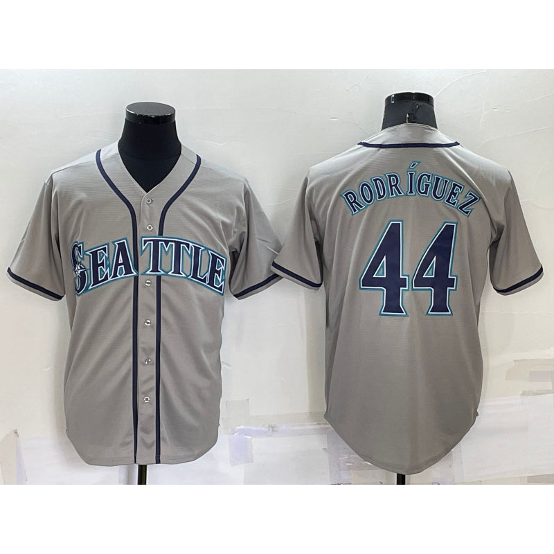 Seattle Mariners #44 Julio Rodriguez Grey KLUNKIM Stitched Cool Base Jersey