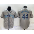 Seattle Mariners #44 Julio Rodriguez Grey KLUNKIM Stitched Cool Base Jersey