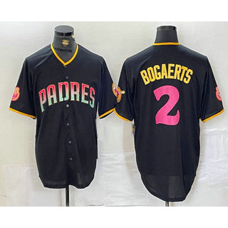 San Diego Padres #2 Xander Bogaerts Black KLUNKIM Fashion Jersey