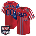 Custom Tampa Bay Rays America 250 Edition Vapor Premier Limited Red KLUNKIM Stitched Jerseys
