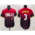 Philadelphia Phillies #3 Bryce Harper Red KLUNKIM 2024 City Player Number Cool Base Jerseys