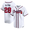 Atlanta Braves #28 Matt Olson White KLUNKIM Home Limited Player Jersey