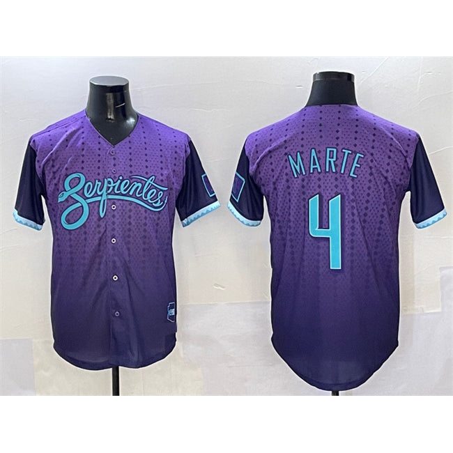 Arizona Diamondbacks #4 Ketel Marte Purple KLUNKIM 2025 City Connect Limited Stitched Jersey