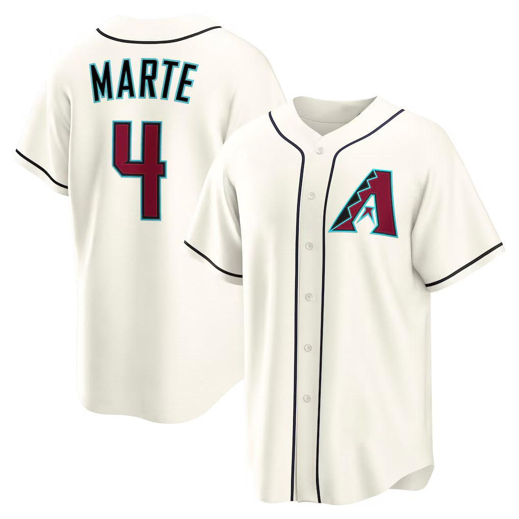 Arizona Diamondbacks #4 Ketel Marte Cream KLUNKIM Home Replica Jersey