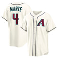 Arizona Diamondbacks #4 Ketel Marte Cream KLUNKIM Home Replica Jersey