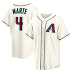 Arizona Diamondbacks #4 Ketel Marte Cream KLUNKIM Home Replica Jersey