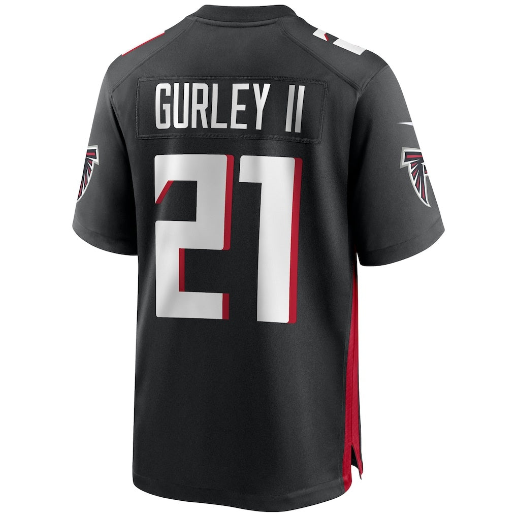 A.Falcons #21 Todd Gurley II Black KLUNKIM Game Player Jersey