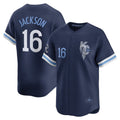 Kansas City Royals #16 Bo Jackson Navy KLUNKIM City Connect Retired Player Jersey