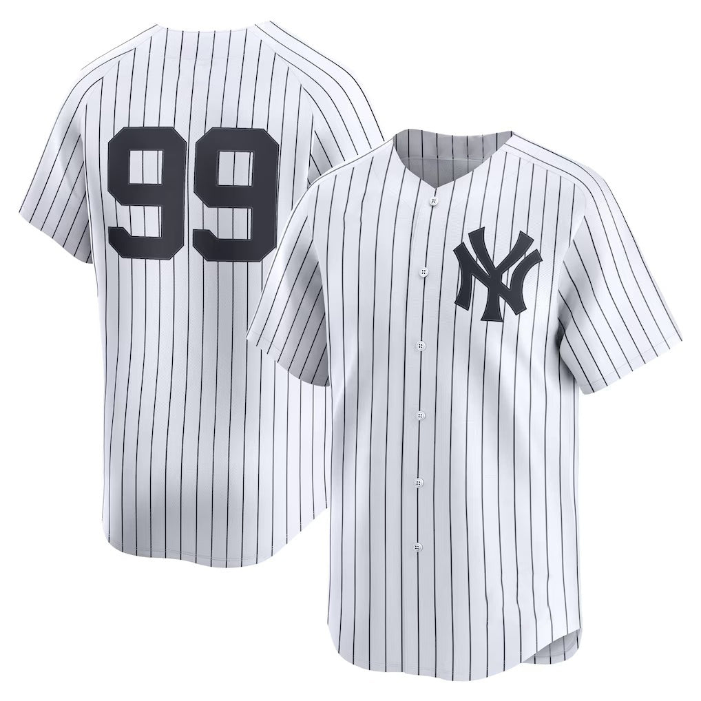 New York Yankees #99 Aaron Judge White KLUNKIM Home Limited Player Jersey