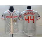 Houston Astros #44 Yordan Alvarez Number White KLUNKIM 2023 City Connect Flex Base Stitched Jersey 3