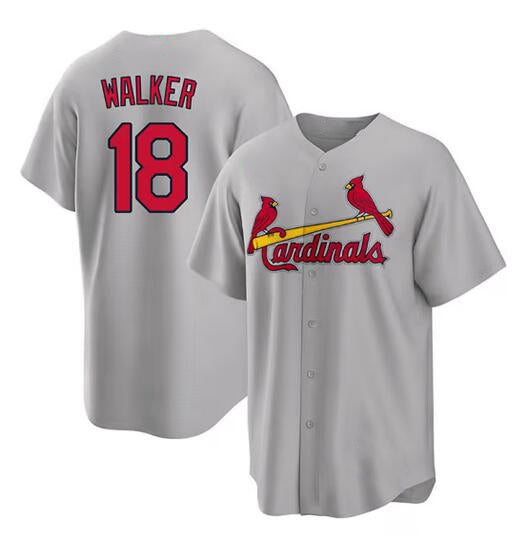 St. Louis Cardinals #18 Jordan Walker Grey KLUNKIM Cool Base Stitched Jersey