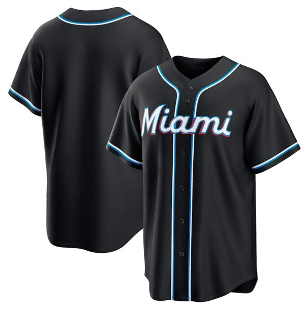 Miami Marlins Blank 2026 Black KLUNKIM Out Stitched Jersey