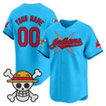 Custom Cleveland Indians x One Piece Light Blue KLUNKIM Vapor Premier Limited Jersey - Stitched