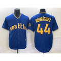 Seattle Mariners #44 Julio Rodriguez Blue KLUNKIM 2023 City Connect Cool Base Stitched Jersey