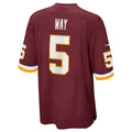 W.Football Team #5 Tress Way Game Jersey - Burgundy KLUNKIM