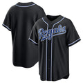 Kansas City Royals Blank Black KLUNKIM Out Stitched Jersey
