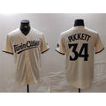 Minnesota Twins #34 Kirby Puckett Cream KLUNKIM Cool Base Stitched Jersey