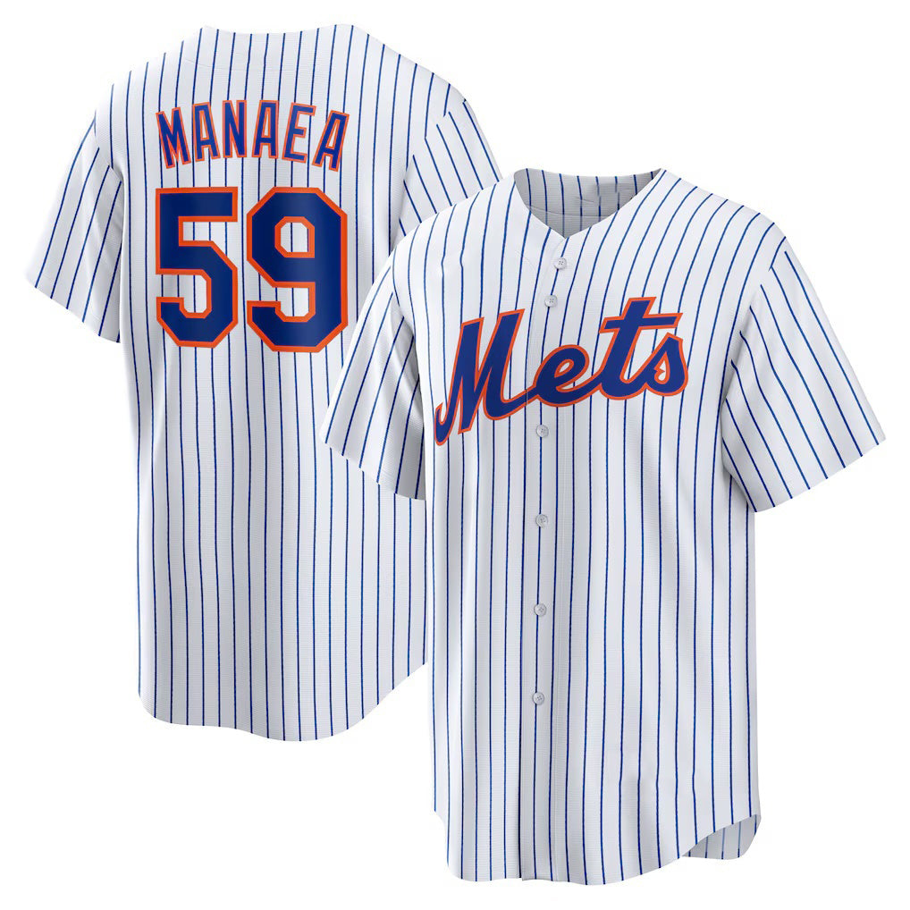 New York Mets #59 Sean Manaea White KLUNKIM Home Replica Jersey