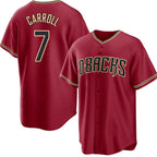Arizona Diamondbacks #7 Corbin Carroll Red KLUNKIM Cool Base Stitched Jersey