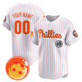 Custom Philadelphia Phillies x Dragon Ball White KLUNKIM Vapor Premier Limited Jersey - All Stitched