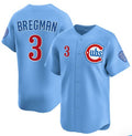 Chicago Cubs #3 Alex Bregman Blue KLUNKIM 2nd Alternate Limited Stitched Jersey