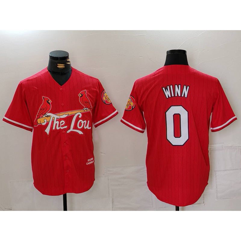 St. Louis Cardinals #0 Masyn Winn Red KLUNKIM 2024 City Connect Limited Stitched Jersey