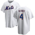 New York Mets #4 Francisco ¨¢lvarez White KLUNKIM Cool Base Stitched Jersey