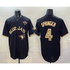 Toronto Blue Jays #4 George Springer Black Gold KLUNKIM 2025 American League Champions Limited Stitched Jersey