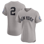 New York Yankees #2 Derek Jeter Gray KLUNKIM Road 2020 Hall of Fame Induction Patch Elite Player Jersey