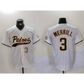 San Diego Padres #3 Jackson Merrill White KLUNKIM 2023 Cool Base Stitched Jerseys