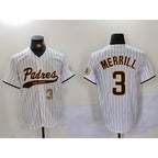 San Diego Padres #3 Jackson Merrill White KLUNKIM 2023 Cool Base Stitched Jerseys
