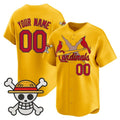 Custom St. Louis Cardinals x One Piece Gold KLUNKIM Vapor Premier Limited Jersey - Stitched