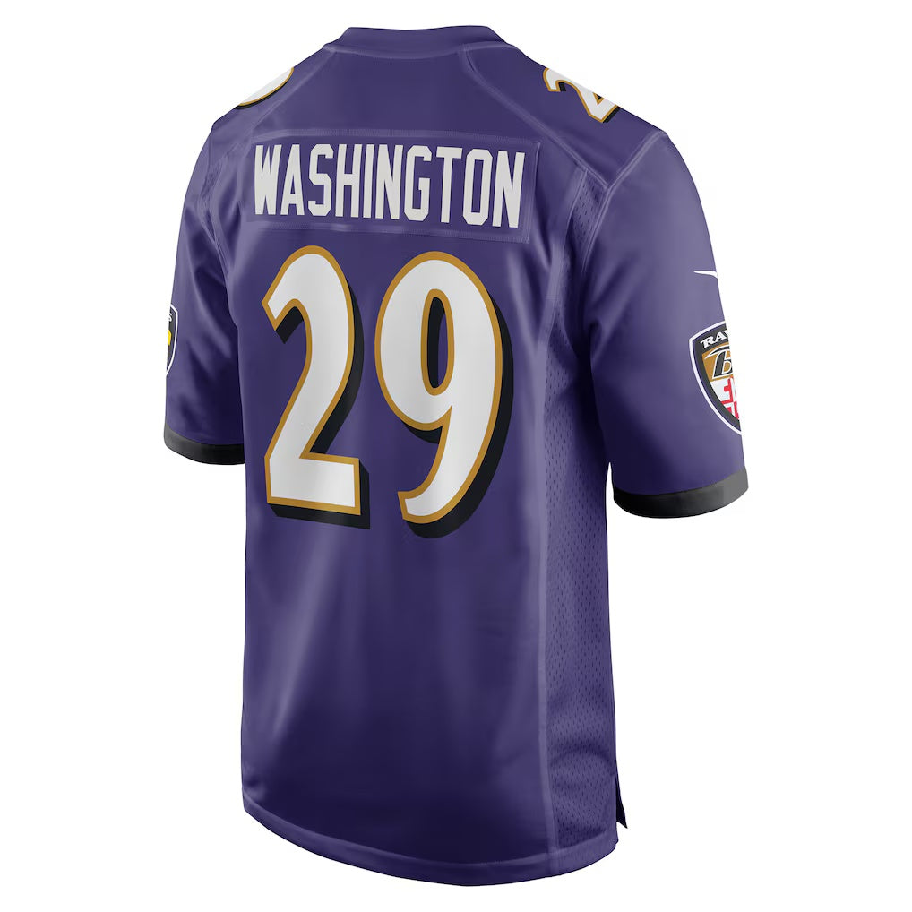 B.Ravens #29 Ar'Darius Washington Purple KLUNKIM Player Game Jersey