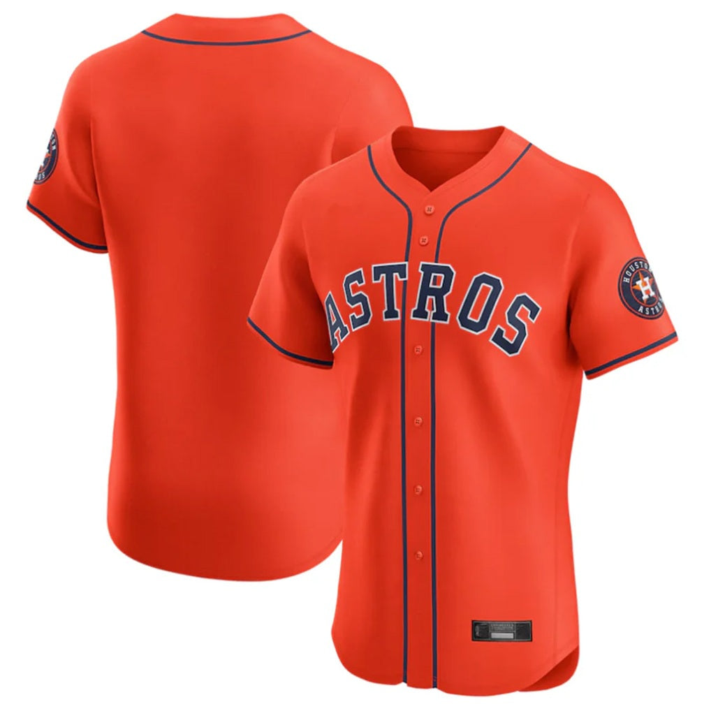 Houston Astros Blank Player Orange KLUNKIM Home Limited Elite Stitched Jerseys