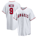 Los Angeles Angels #9 Zach Neto White KLUNKIM Home Replica Jersey