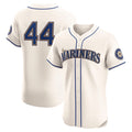 Seattle Mariners #44 Julio Rodr¨ªguez Cream KLUNKIM Alternate 2 Elite Player Jersey