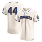 Seattle Mariners #44 Julio Rodr¨ªguez Cream KLUNKIM Alternate 2 Elite Player Jersey