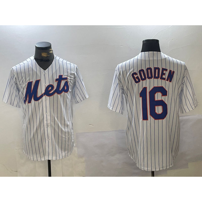 New York Mets #16 Dwight Gooden White KLUNKIM Cool Base Stitched Jersey 2
