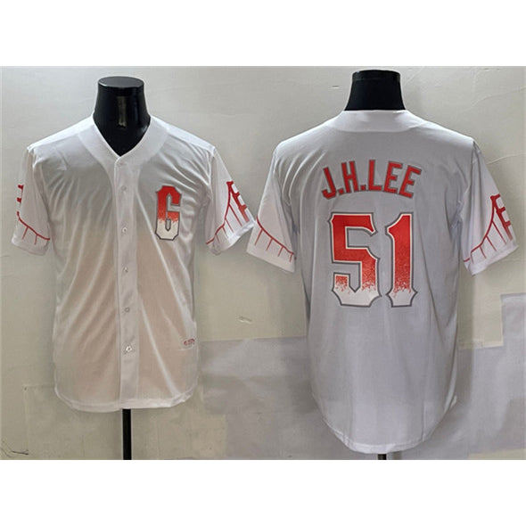 San Francisco Giants #51 Jung Hoo Lee White KLUNKIM City Connect Cool Base Stitched Jersey