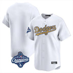 Los Angeles Dodgers Blank Player White Gold KLUNKIM Collection Limited Home World Series Meet Stitched Jerseys
