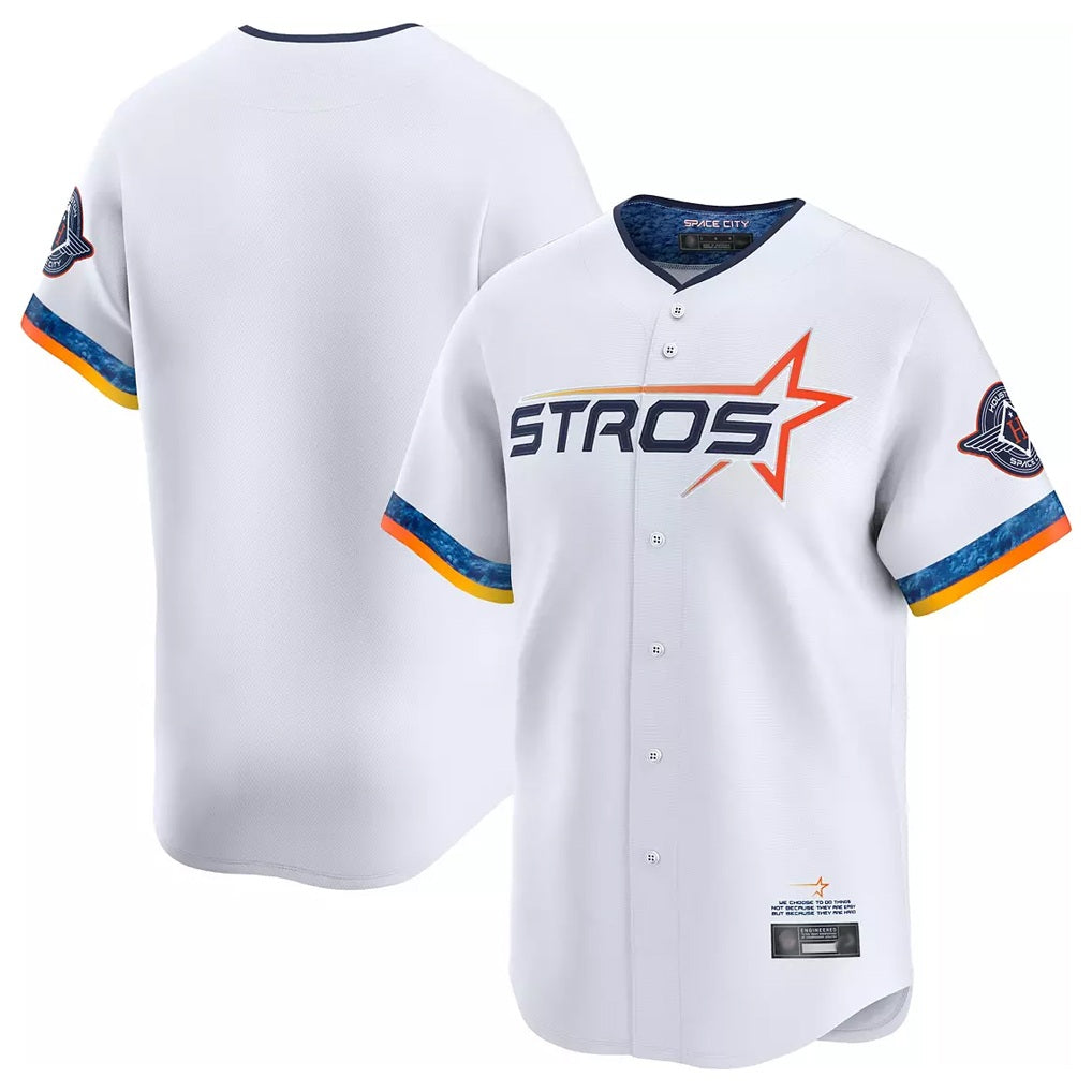 Houston Astros Blank Player White KLUNKIM City Connect Limited Home Stitched Jerseys