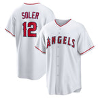 Los Angeles Angels #12 Jorge Soler White KLUNKIM Home Replica Jersey