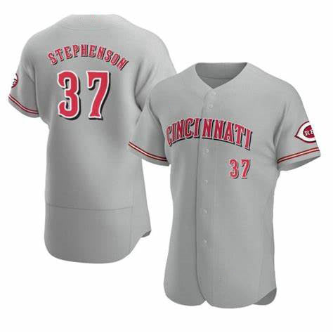 Cincinnati Reds #37 Tyler Stephenson Grey KLUNKIM Stitched Flex Base Jersey